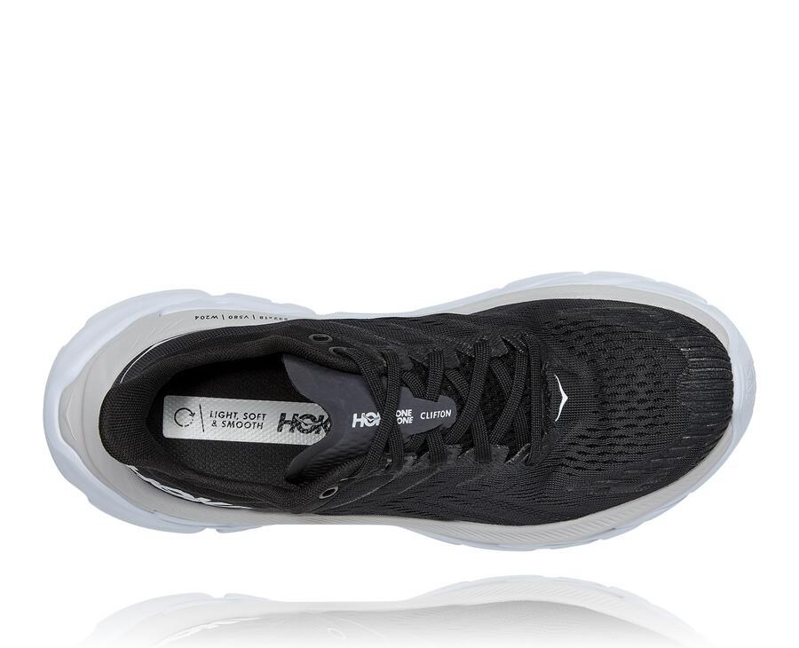 Hoka One One Hardloopschoenen Dames - Clifton Edge - Zwart/Wit - AR0573946